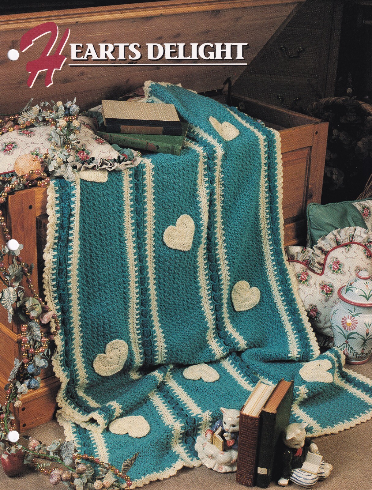 Annie's Crochet Afghan HEARTS DELIGHT Pattern Leaflet