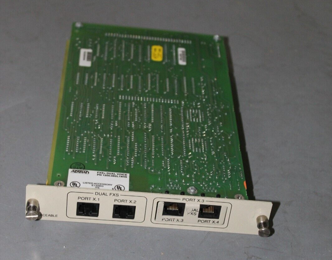 Adtran Dual Voice modules for TSU 600e, TSU600, 1200.082L1#HS , 1200.080L1#HS