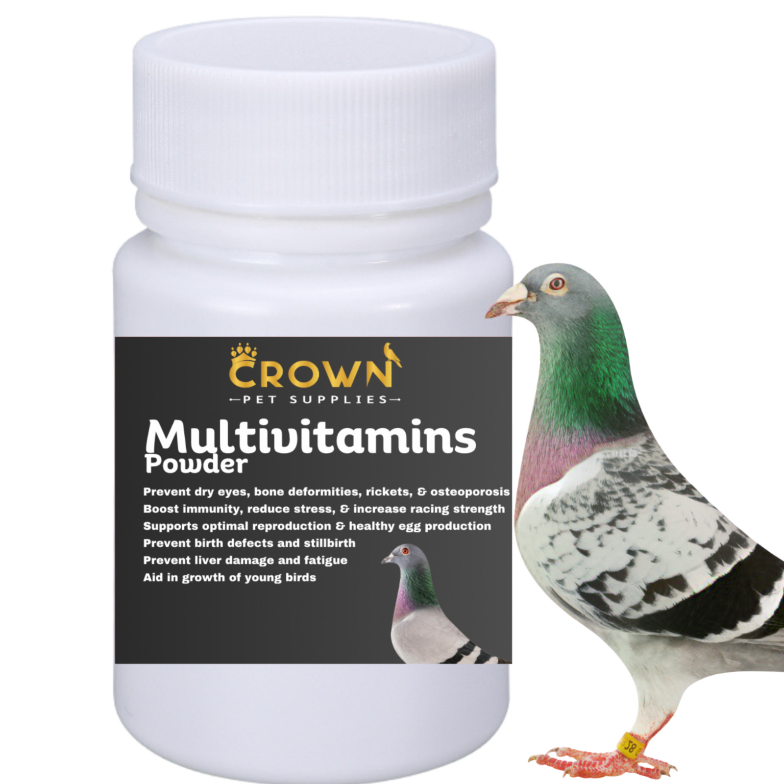 Multivitamins, Growth & Immunity, Prevent Eggs Failure, Strength For Pigeons