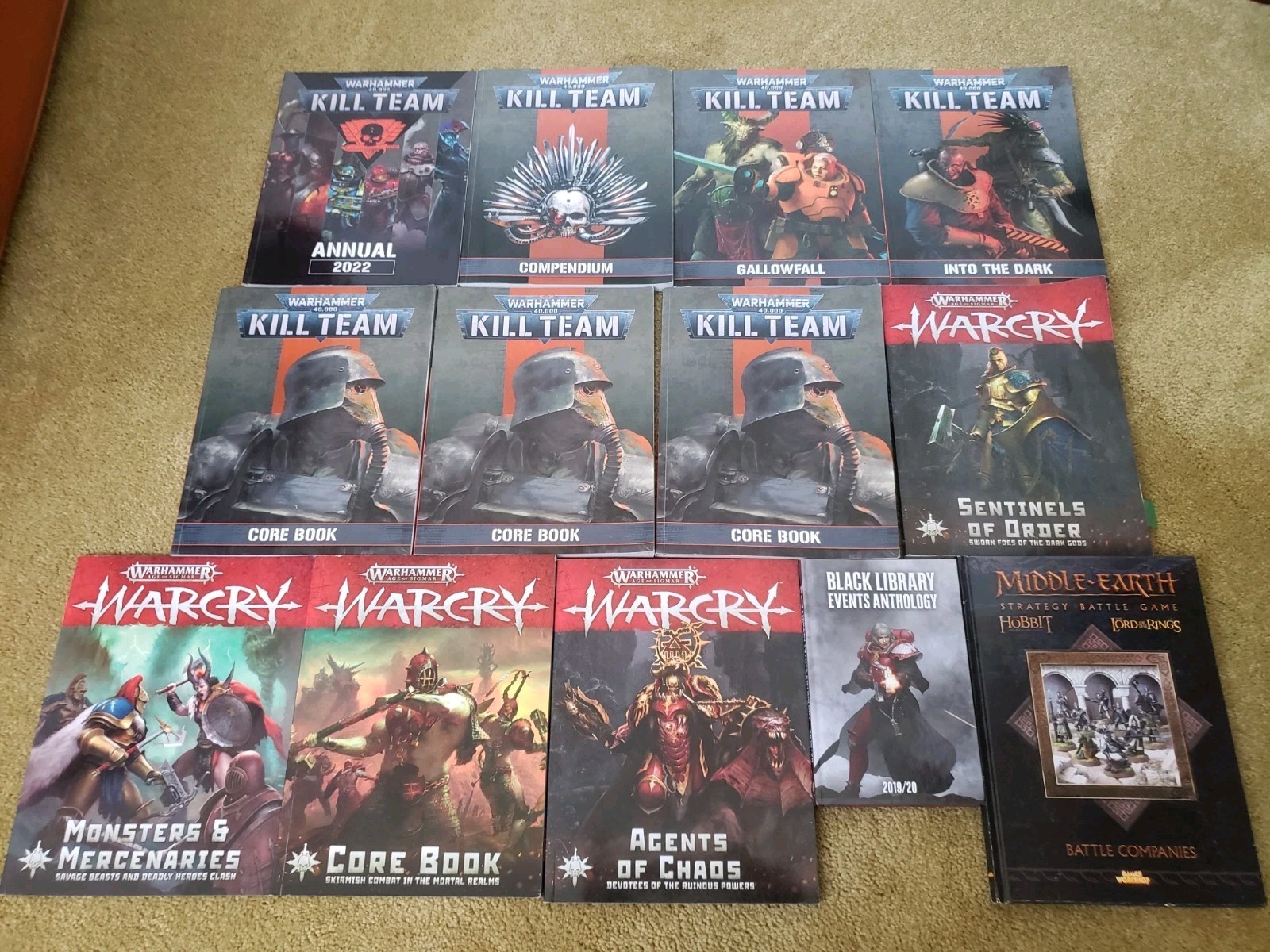 11 Games Workshop Warhammer 40K Kill Team Core WARCRY Books LOT + 2 ADDITIONAL