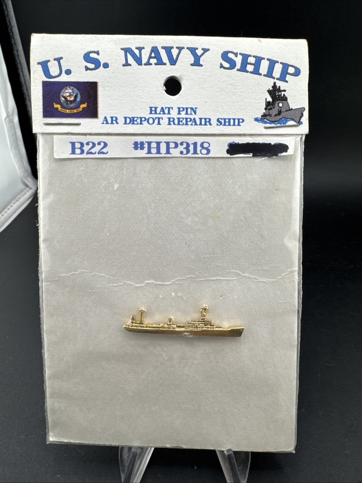 vintage U.S. Navy AR Depot Repair Ship B22 hat pin/lapel pin