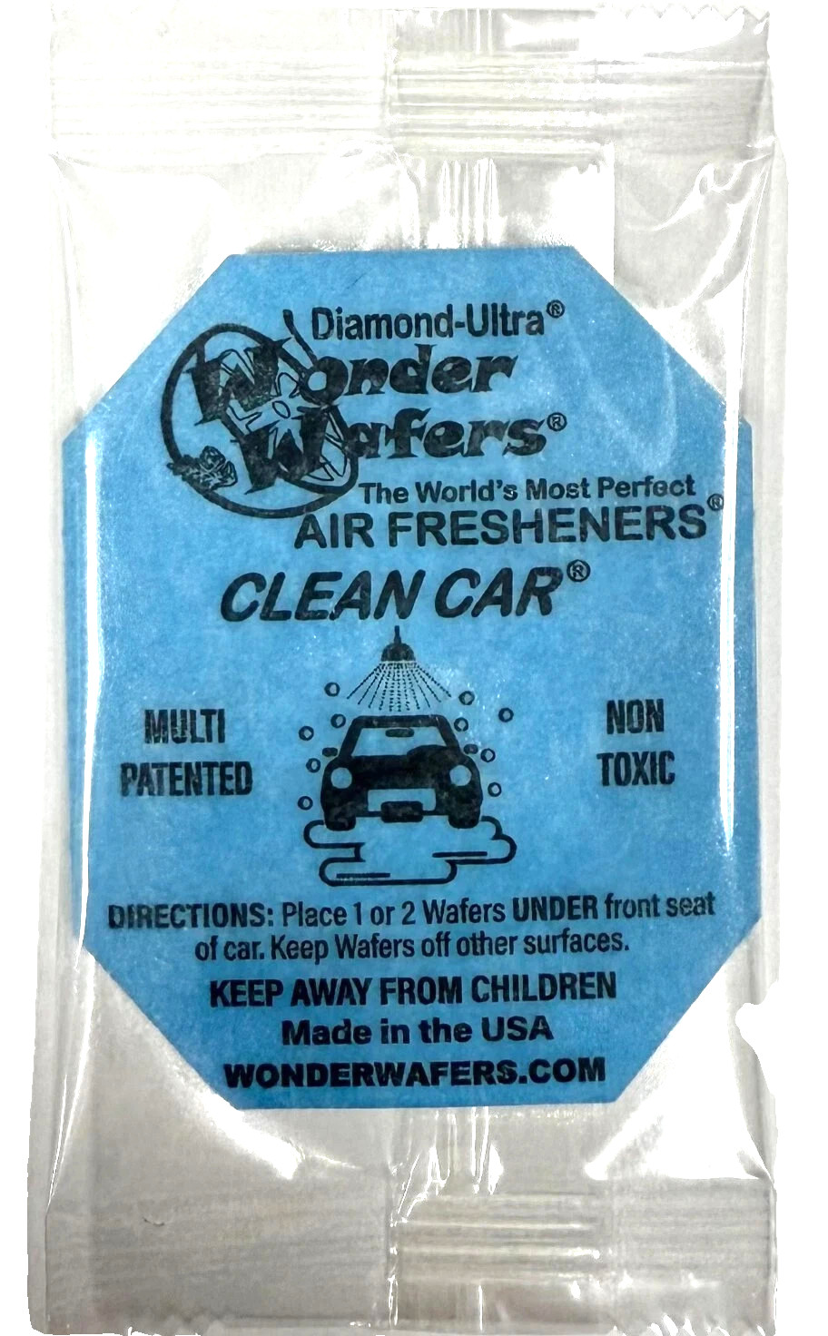 50 Count Wonder Wafers Clean Car Individually Wrapped Air Fresheners Detail