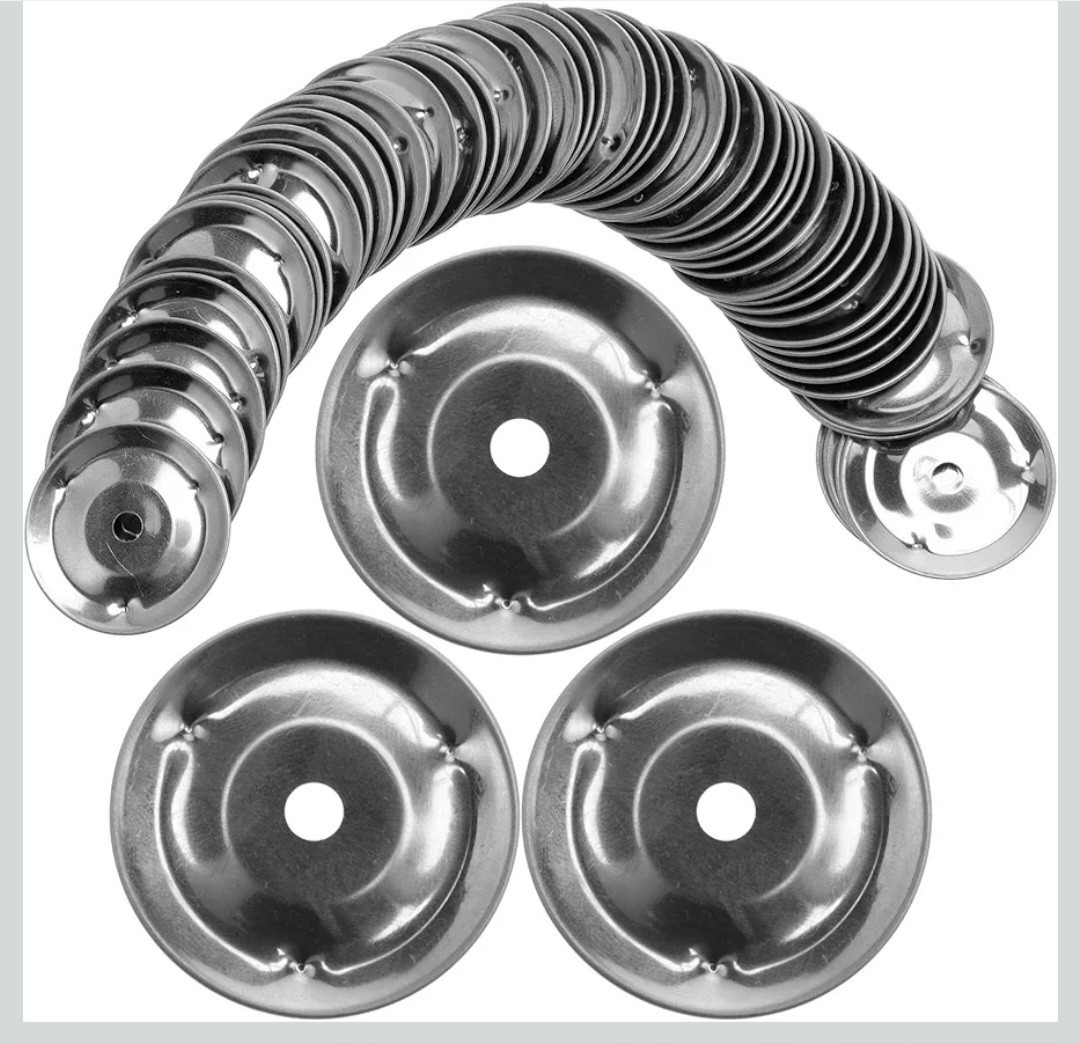 Abaodam 50pcs Drum Cymbal Ring Accessories Thin Tambourine Ching Rings