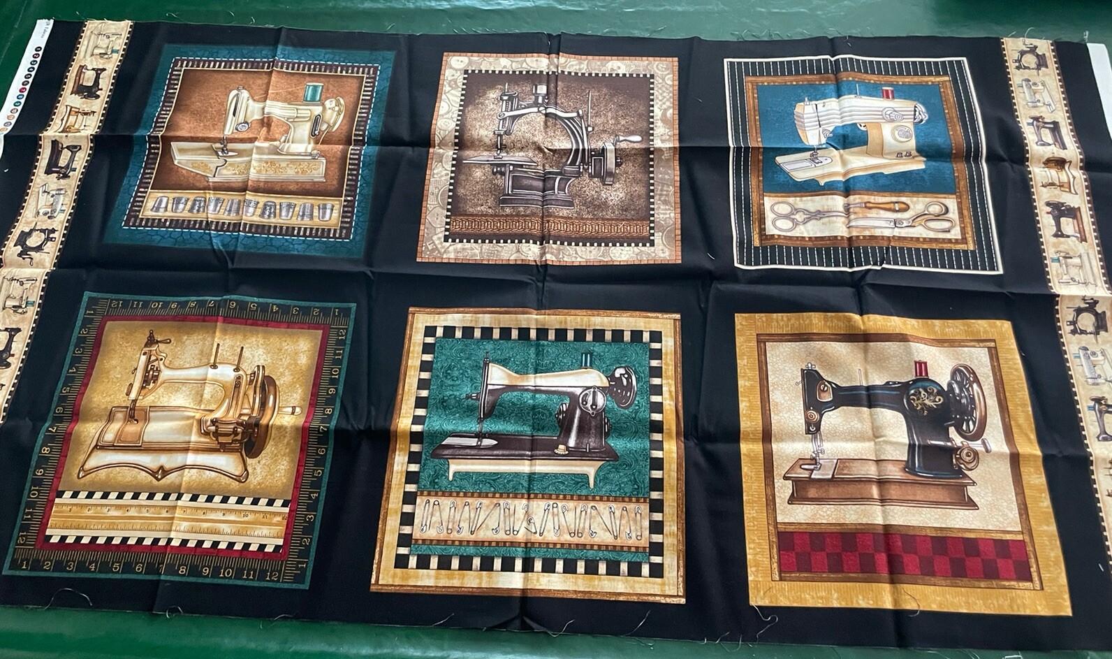 Six Different Sewing Machines Cotton Quilting Timeless Treasure Fabric 23 x 44"