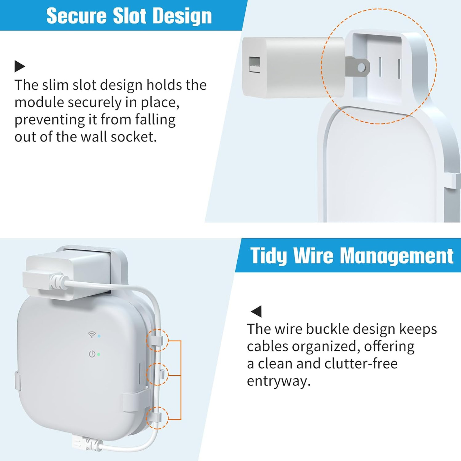 Outlet Wall Mount for Blink Sync Module XR Space Saving Bracket Holder