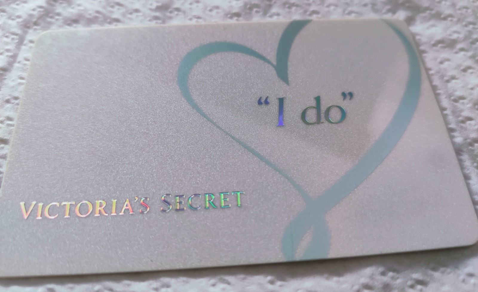 RARE VICTORIA SECRET  COLLECTIBLE CARD Bride I Do Heart Victoria's