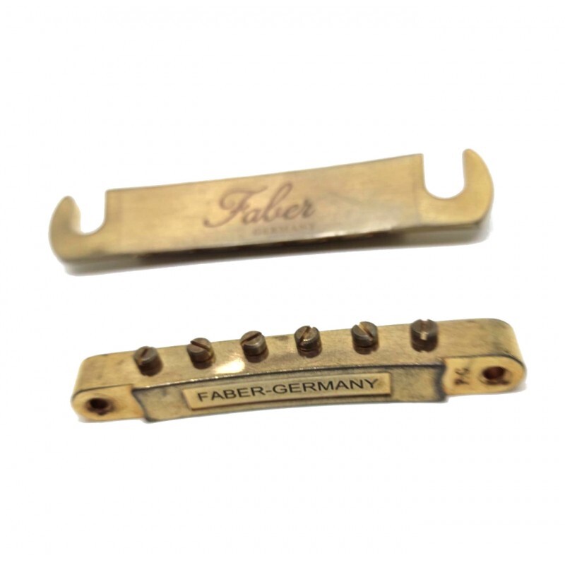 Faber Gold AGED Bridge + Tailpiece set, ABR-1,Nylon saddles