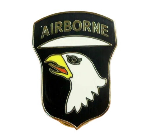 US ARMY 101ST AIRBORNE COMBAT SERVICE MINI SMALL LAPEL PIN METAL BADGE 1 inch