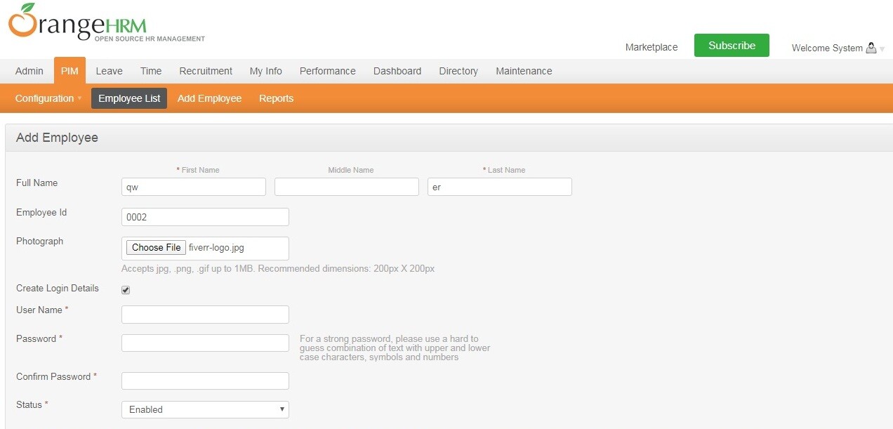 Human Resource Management Software Installation