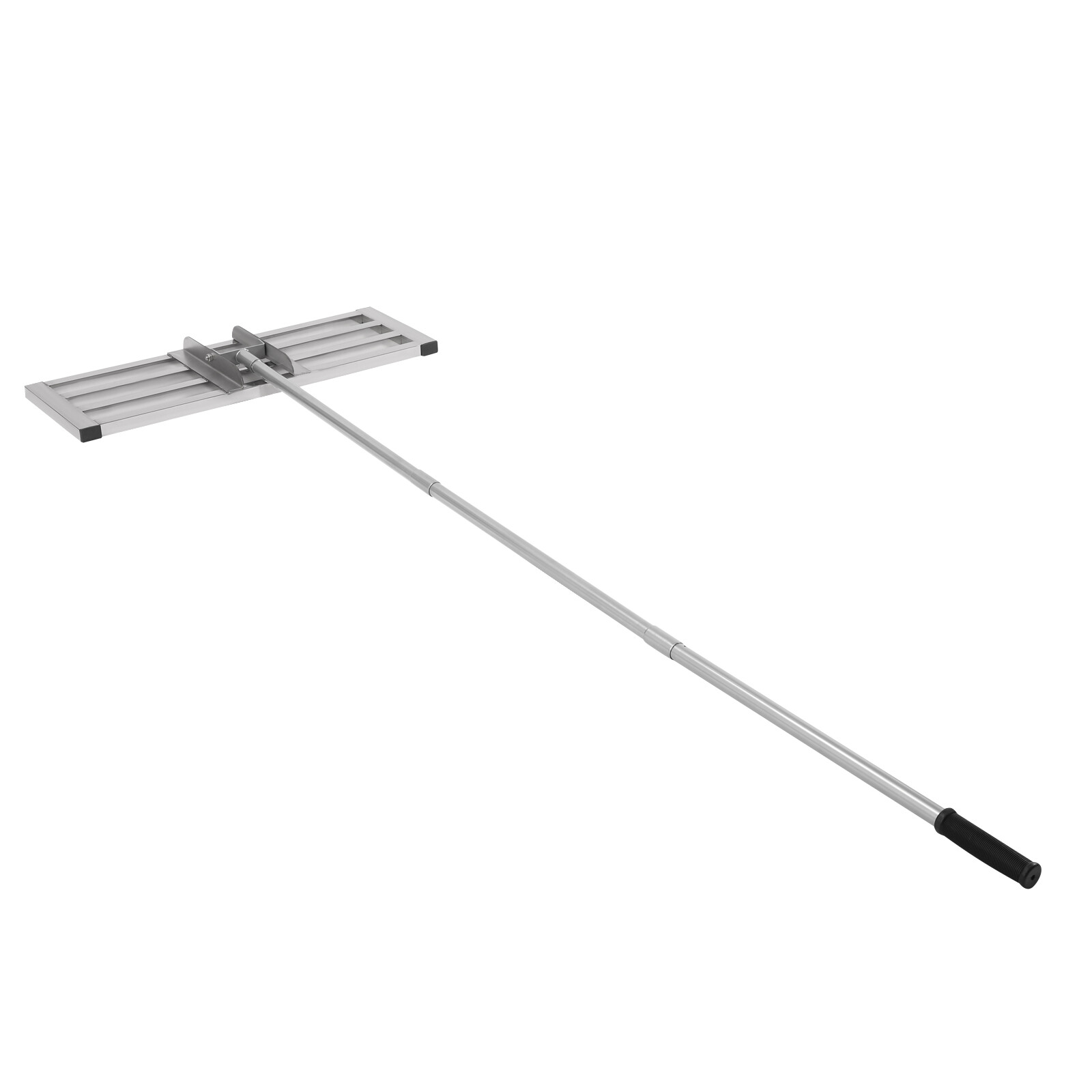 30" × 10" Stainless Steel Lawn Leveling Rake with Adjustable Length
