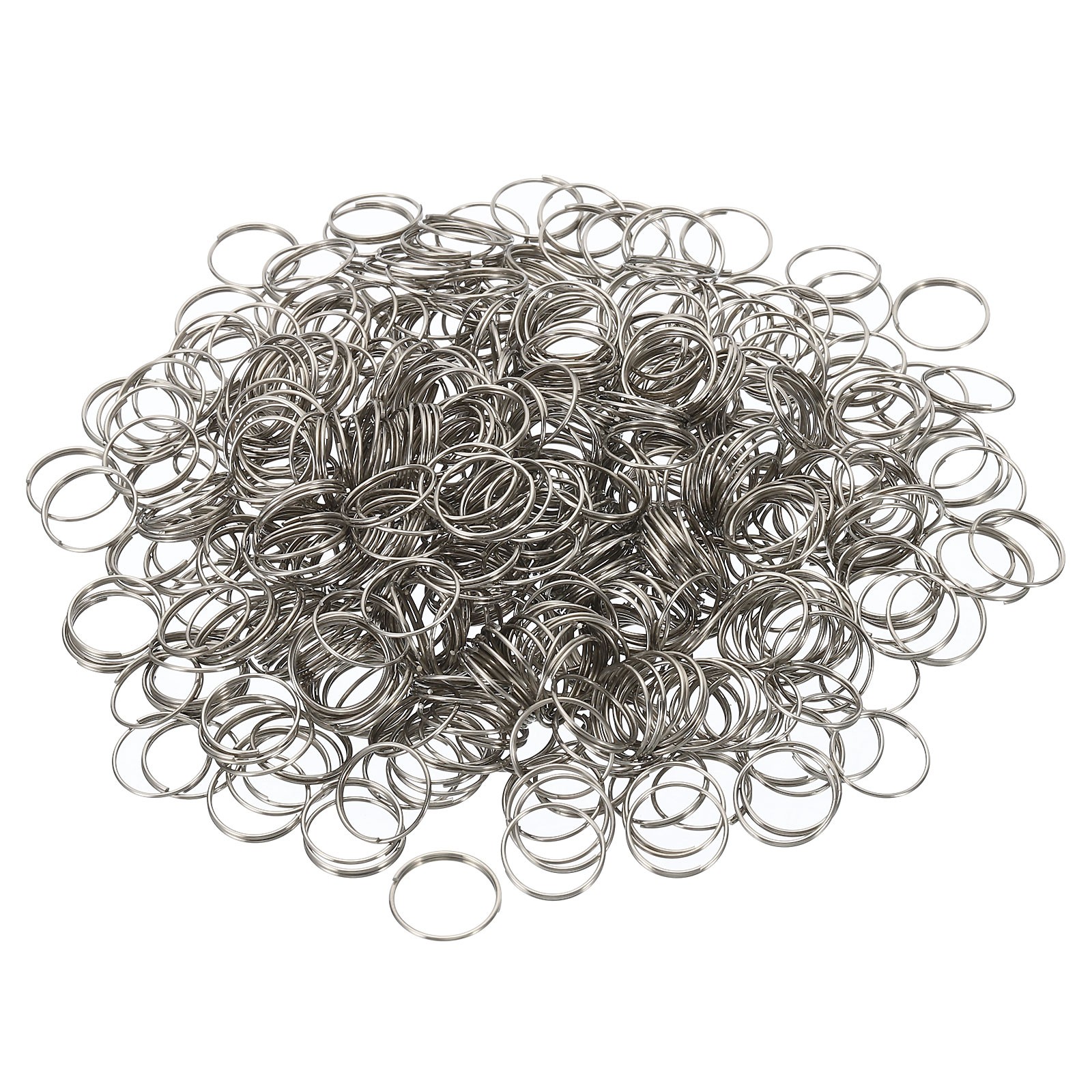 500 x Mini Split Rings 11mm/0.4" OD Split Circular Stainless Steel Clip Silver