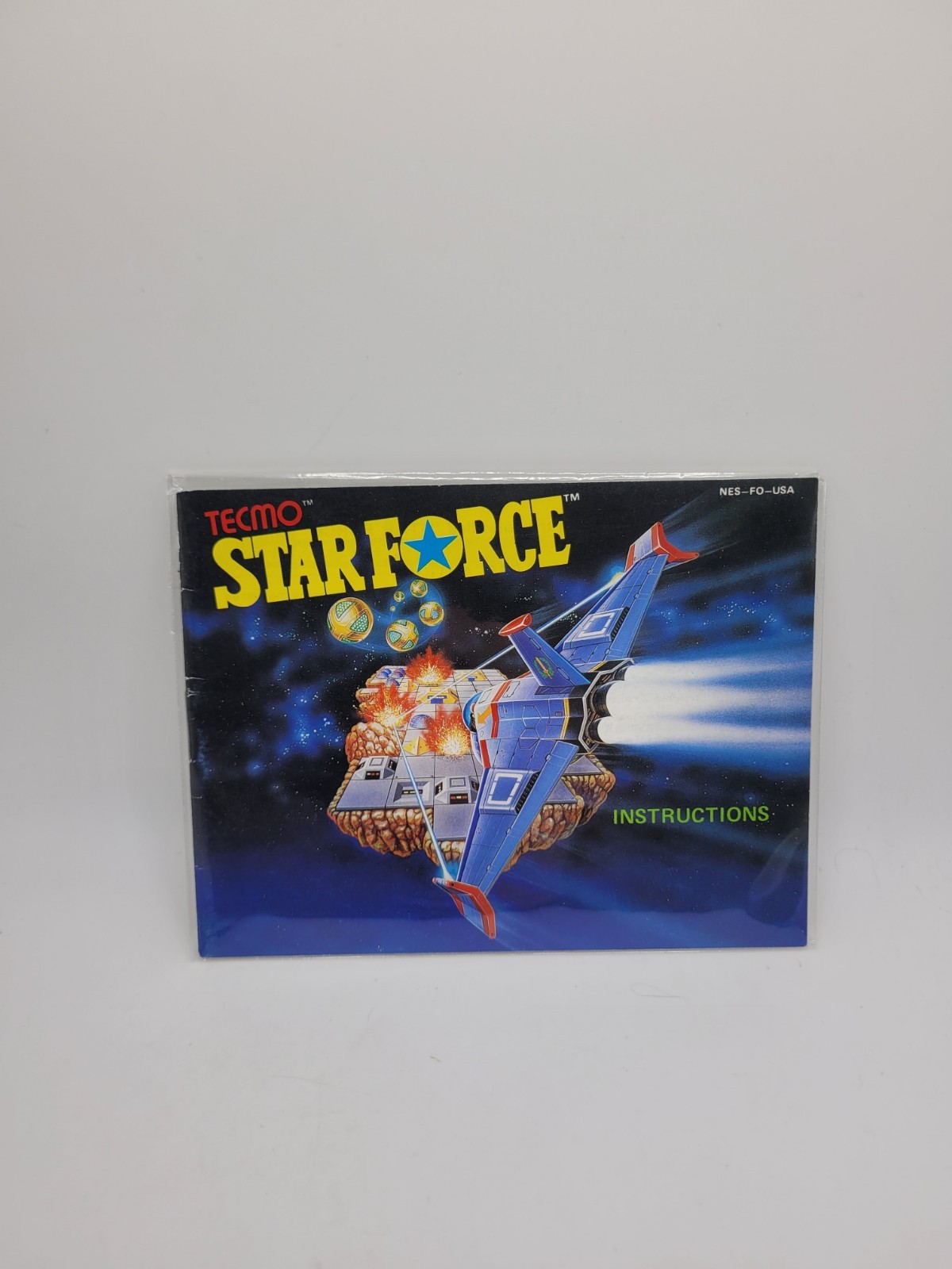 Star Force Nintendo NES Manual ONLY - W/ Plastic Sleeve Protector - OEM