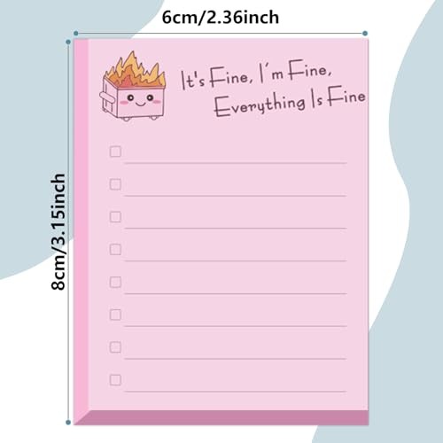 12PCS Dumpster Fire Sticky Notes Novelty Dumpster Fire (12 Sets, 360 Sheets)