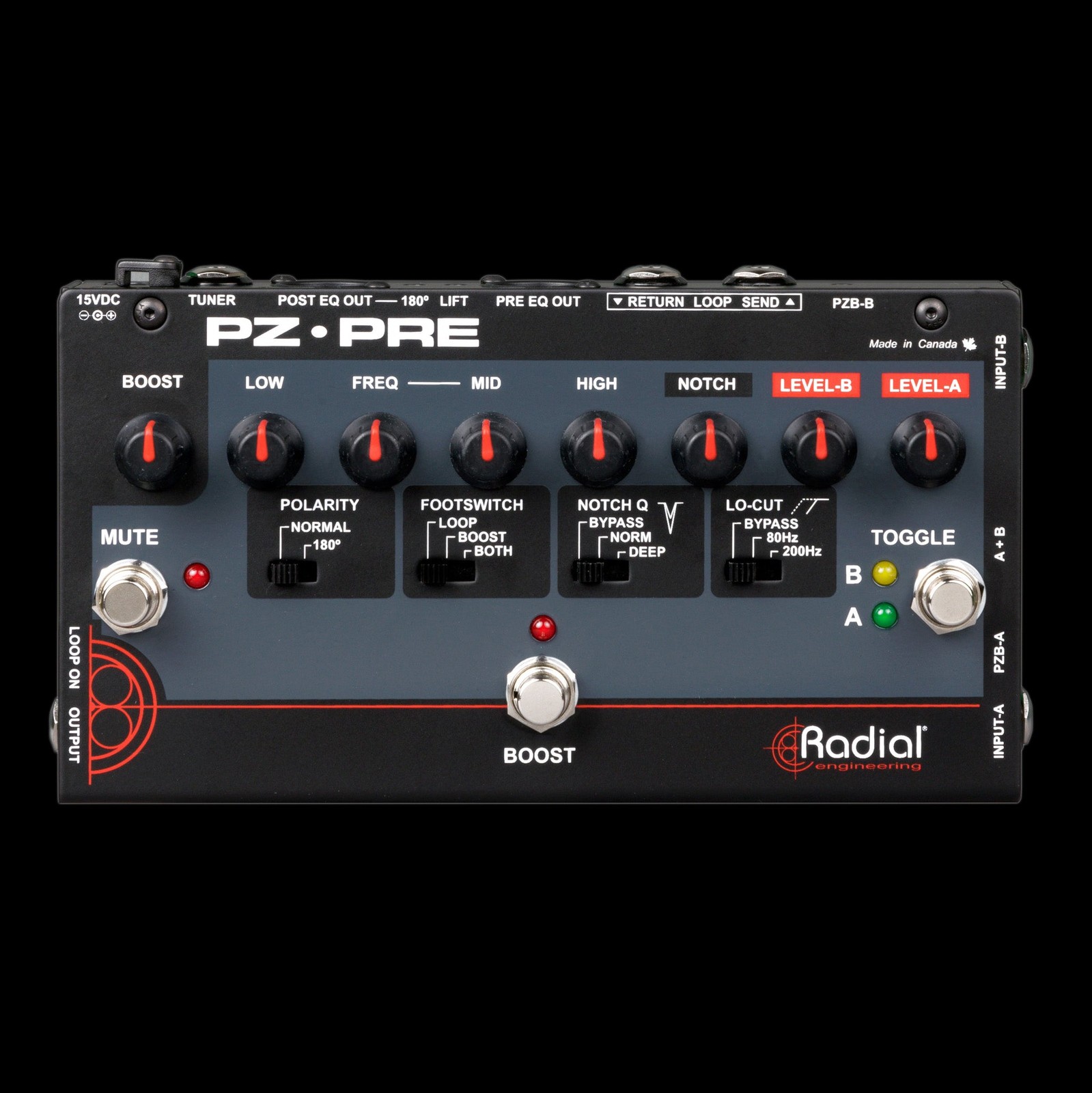 Radial Engineering PZ Pre Acoustic Instrument Preamp Pedal