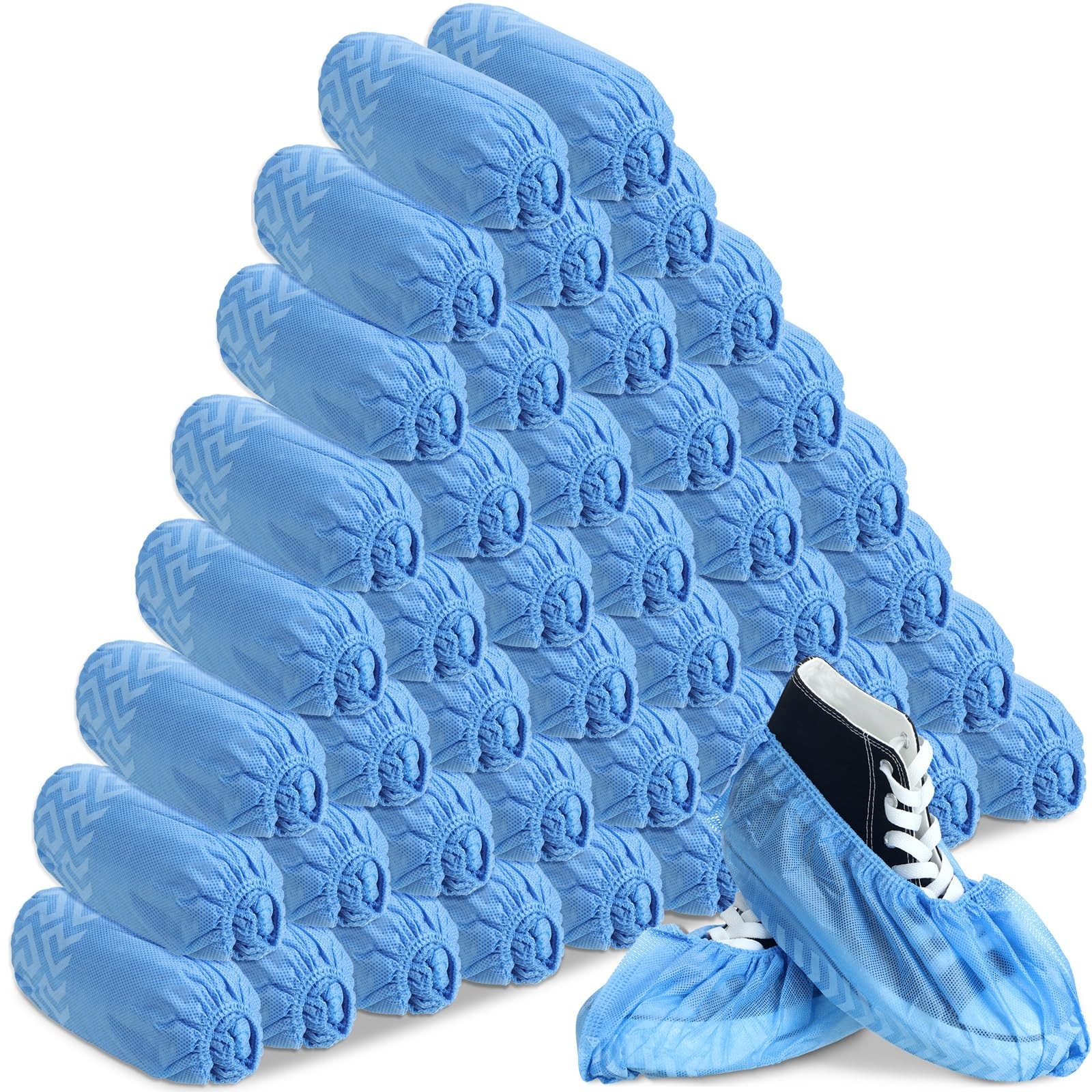 Disposable Boot Shoe Covers 600 Pack Non Slip Thick Blue Jeere Packs Extra Shoes