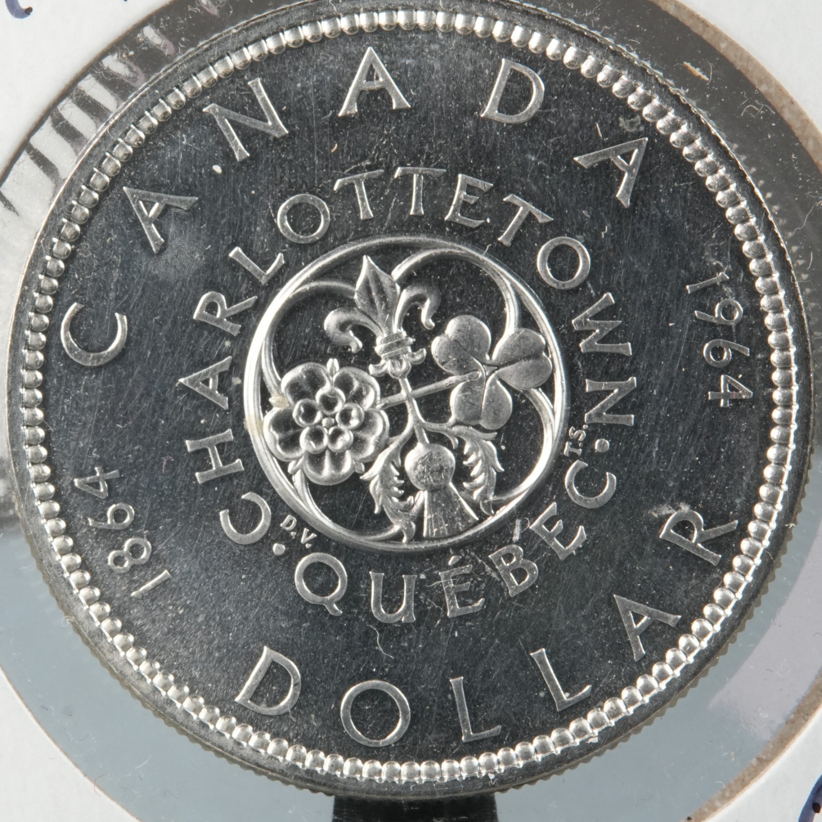 1964 Canada Charlottetown Dollar $1, 80% Silver, .6 oz ASW
