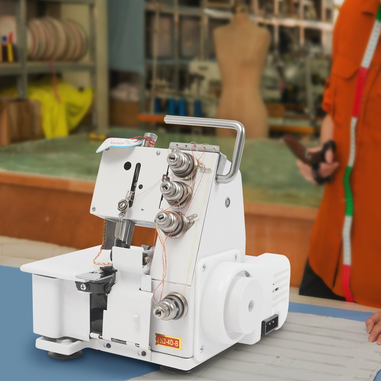 Professional 4 Thread Serger Overlock Sewing Machine 4-Line w/ Foot Controller