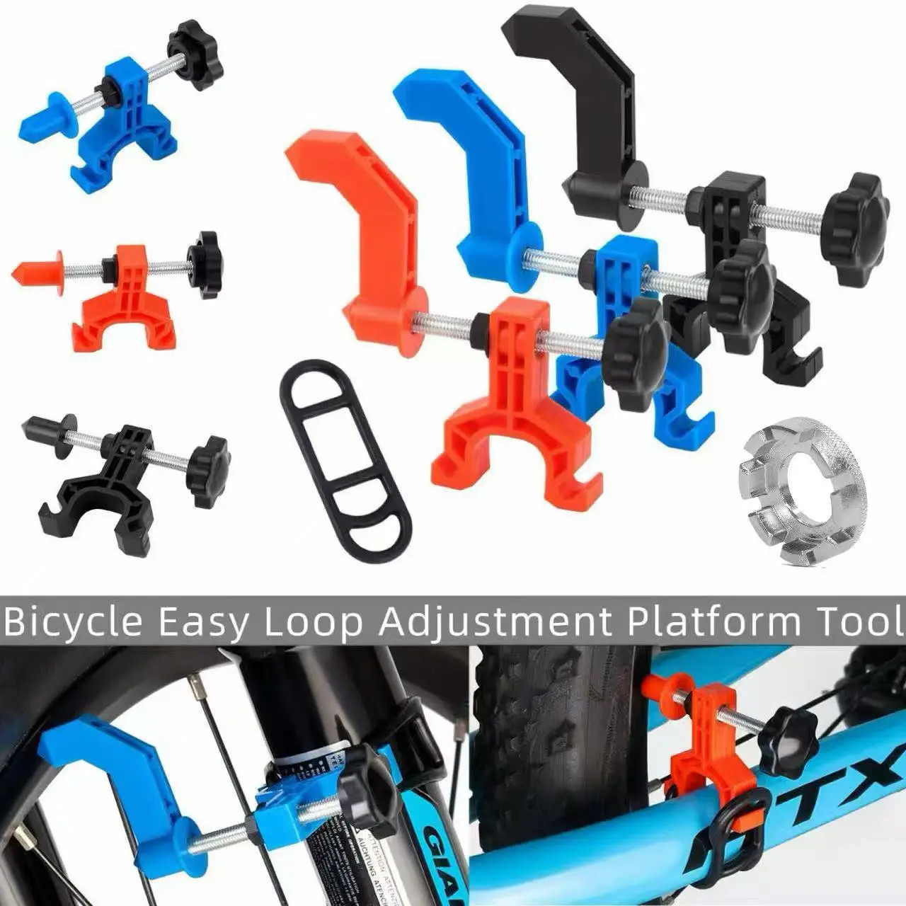 Bicycle Wheel Truing Stand Spoke Wrench Wheel Adjustment Repair Tool Kit