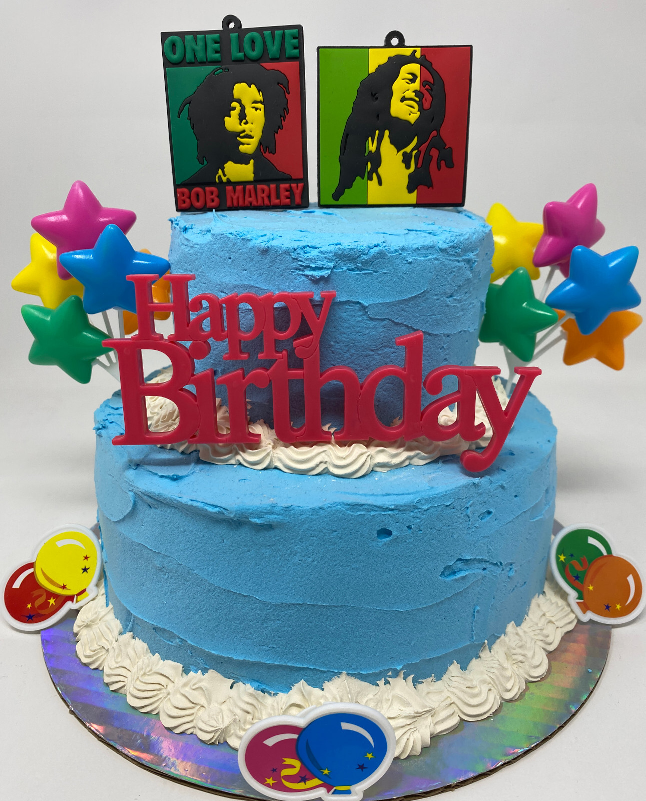 Bob Marley One Love Reggae Music Happy Brithday Cake Topper Set ~ BEAND NEW