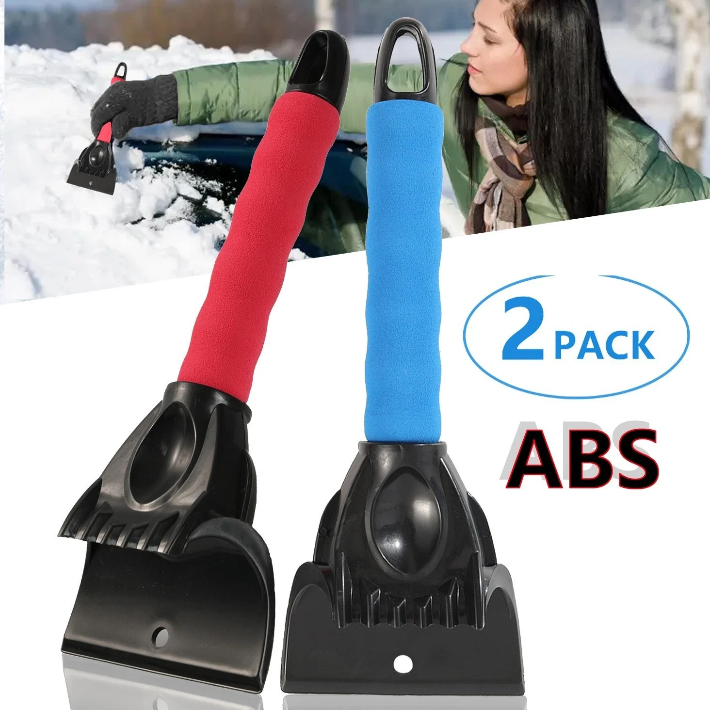 2× Remover Ice Scraper Cleaner Snow Clean For Windshield Car Shovel Tool Frost