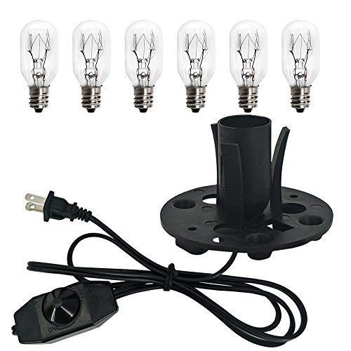 Salt Lamp Cord & Six Extra Bulbs, & Bulbs
