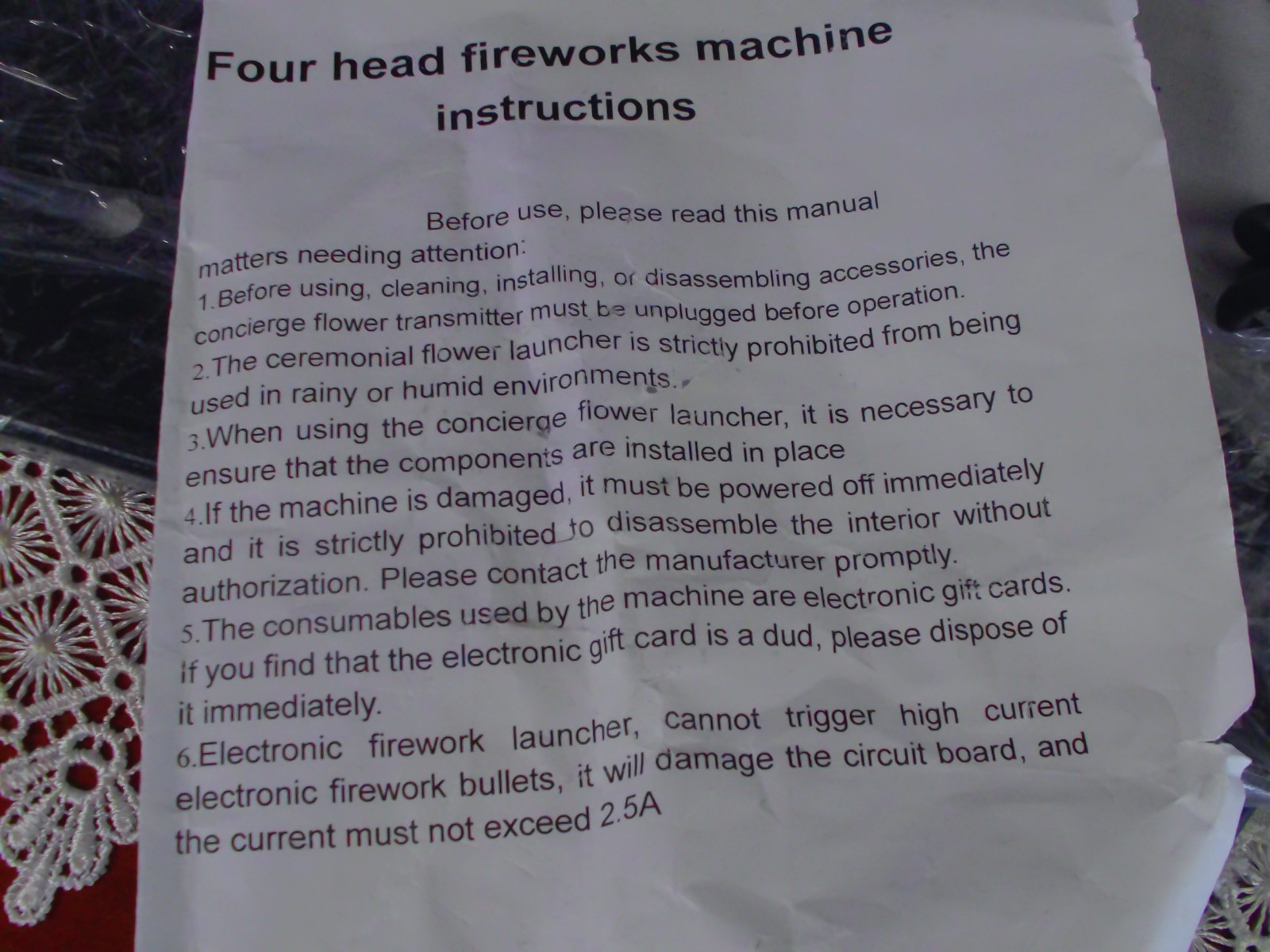FOUR HEAD FIREWORKS MACHINE ELECTRONIC FIREWORK LAUNCHER