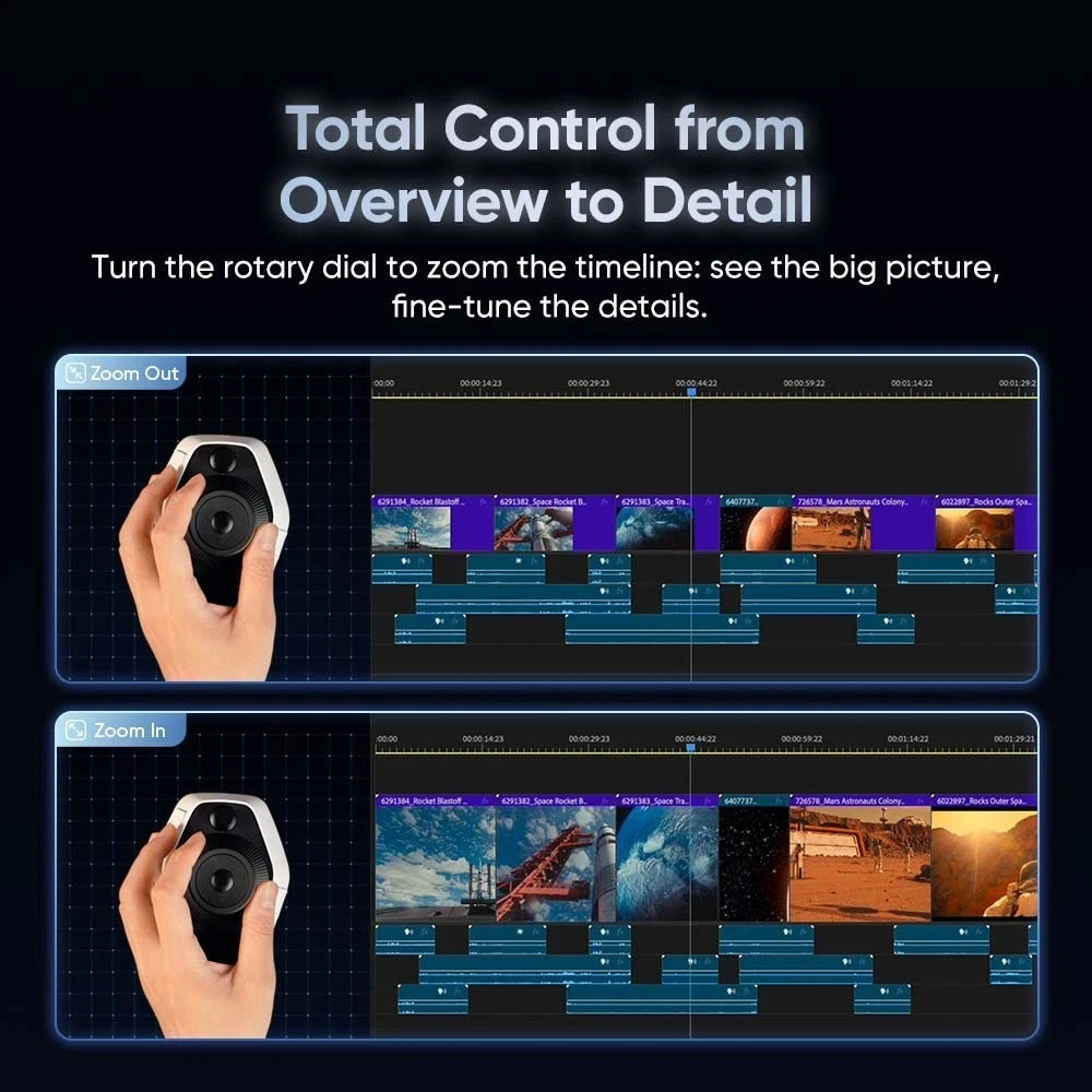 XPPen Pilot Pro Editing Console Joystick Controller Tri-Dials 19 Buttons