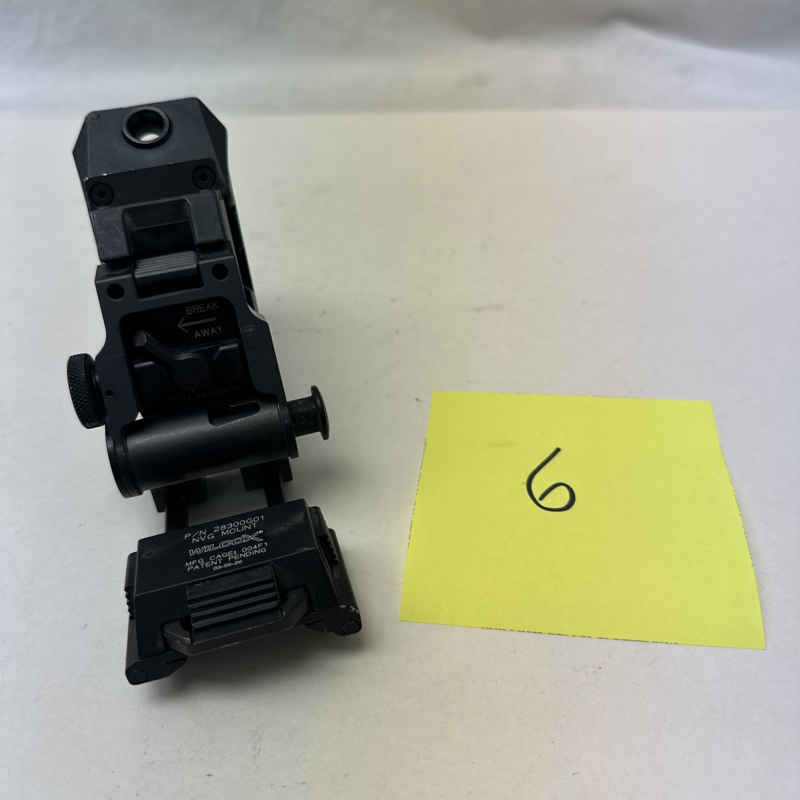 USED Wilcox L3 G01 Black Breakaway NVG Mount GWOT NSW SEALs JSOC SOCOM CAG #6