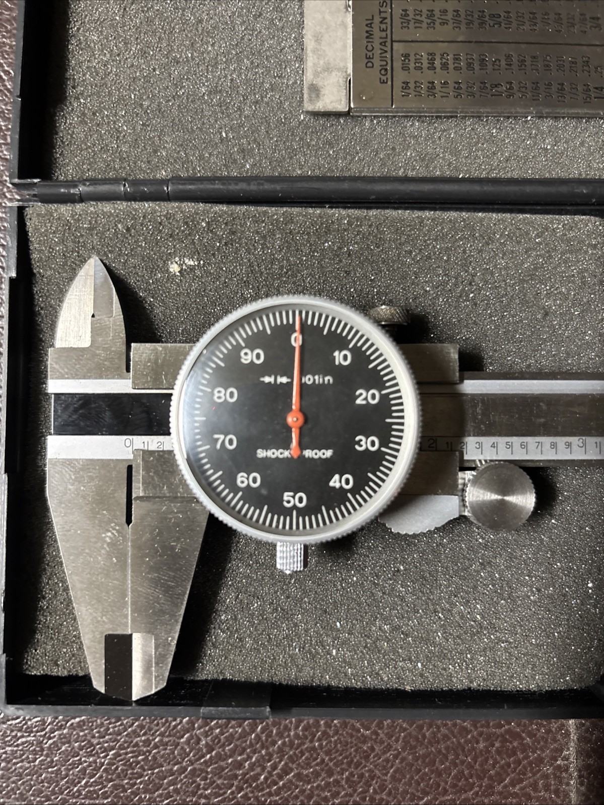 6" Dial Caliper 0-6" +/-0.001" 0.001" Black Dial Case