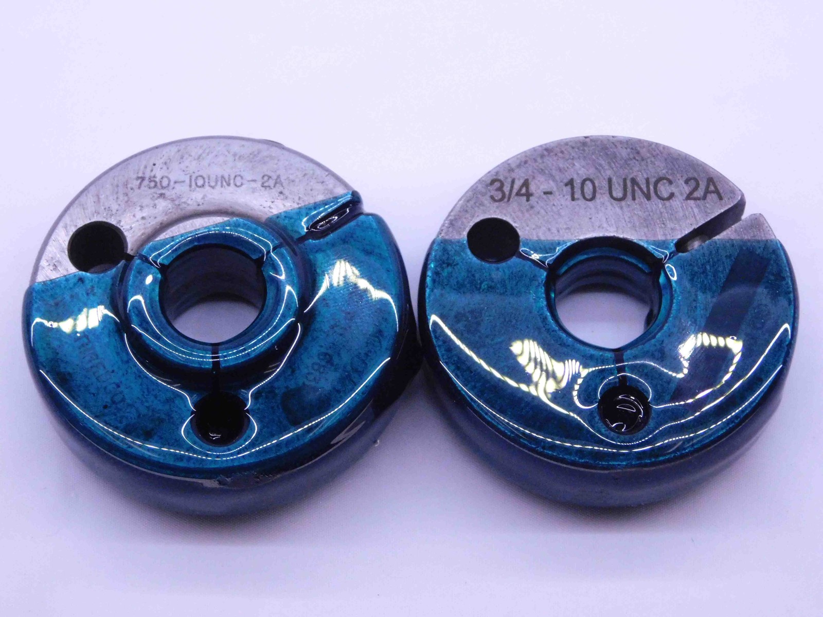 3/4 10 UNC 2A THREAD RING GAGES .75 .750 .7500 GO NO GO P.D.'S = .6832 & .6773