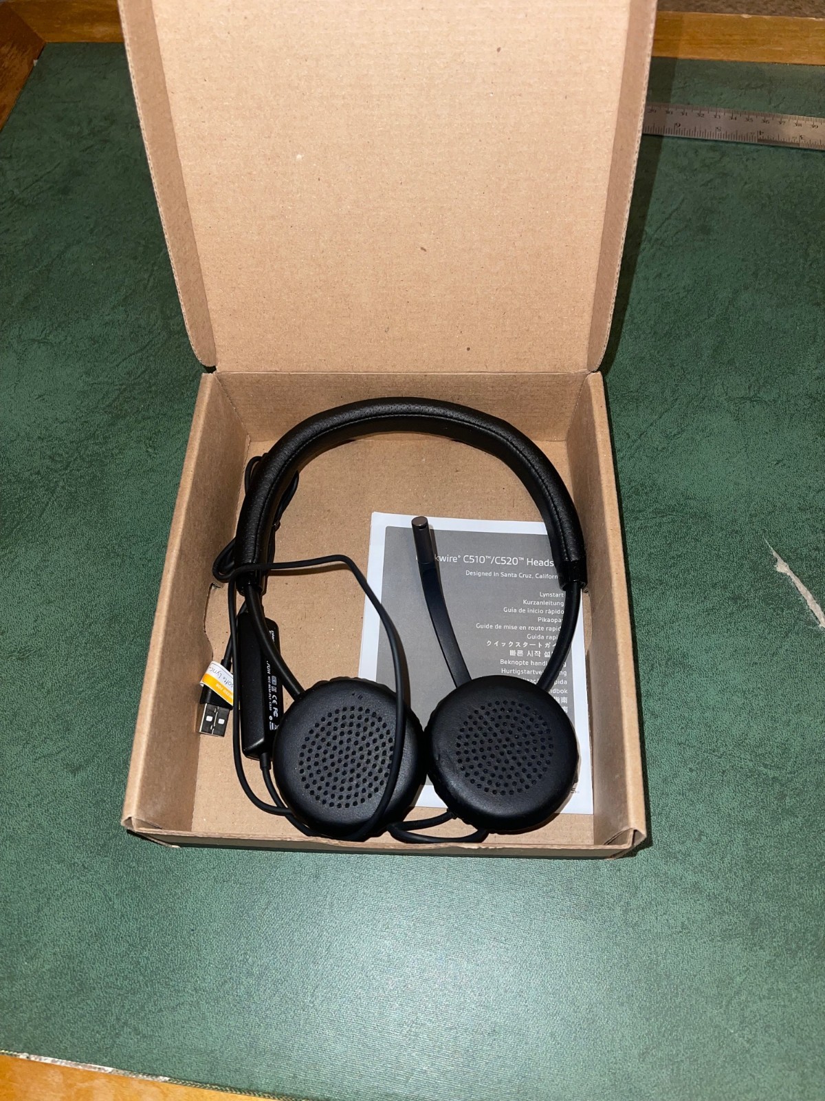 Plantronics Blackwire C520-M USB Binaural Headphones w Mic Unused