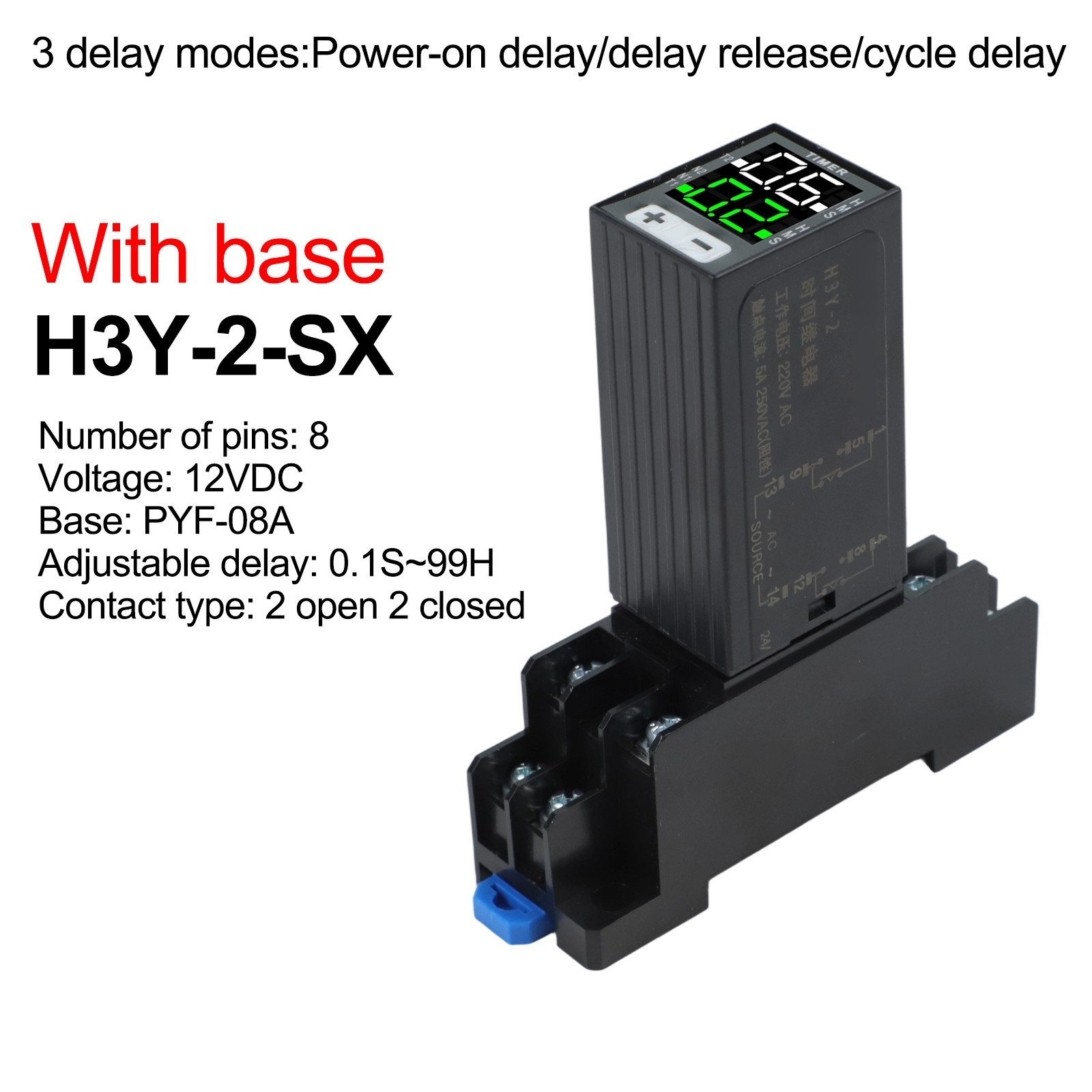 Reliable Timer Relay 220V with Robust Construction for Electrical Projects
