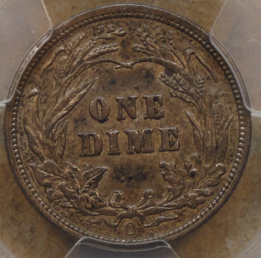 1901-O Barber Dime 10c PCGS Certified AU53