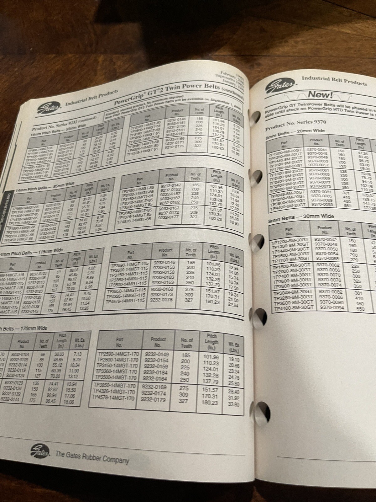 GATES POWER TRANSMISSION PRODUCTS CATALOG Feb 2000