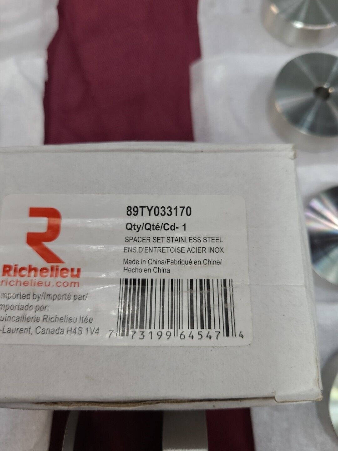 Richellieu 89TY033170 Internal Wall Support Disc Set Shims 3MM-4/12MM