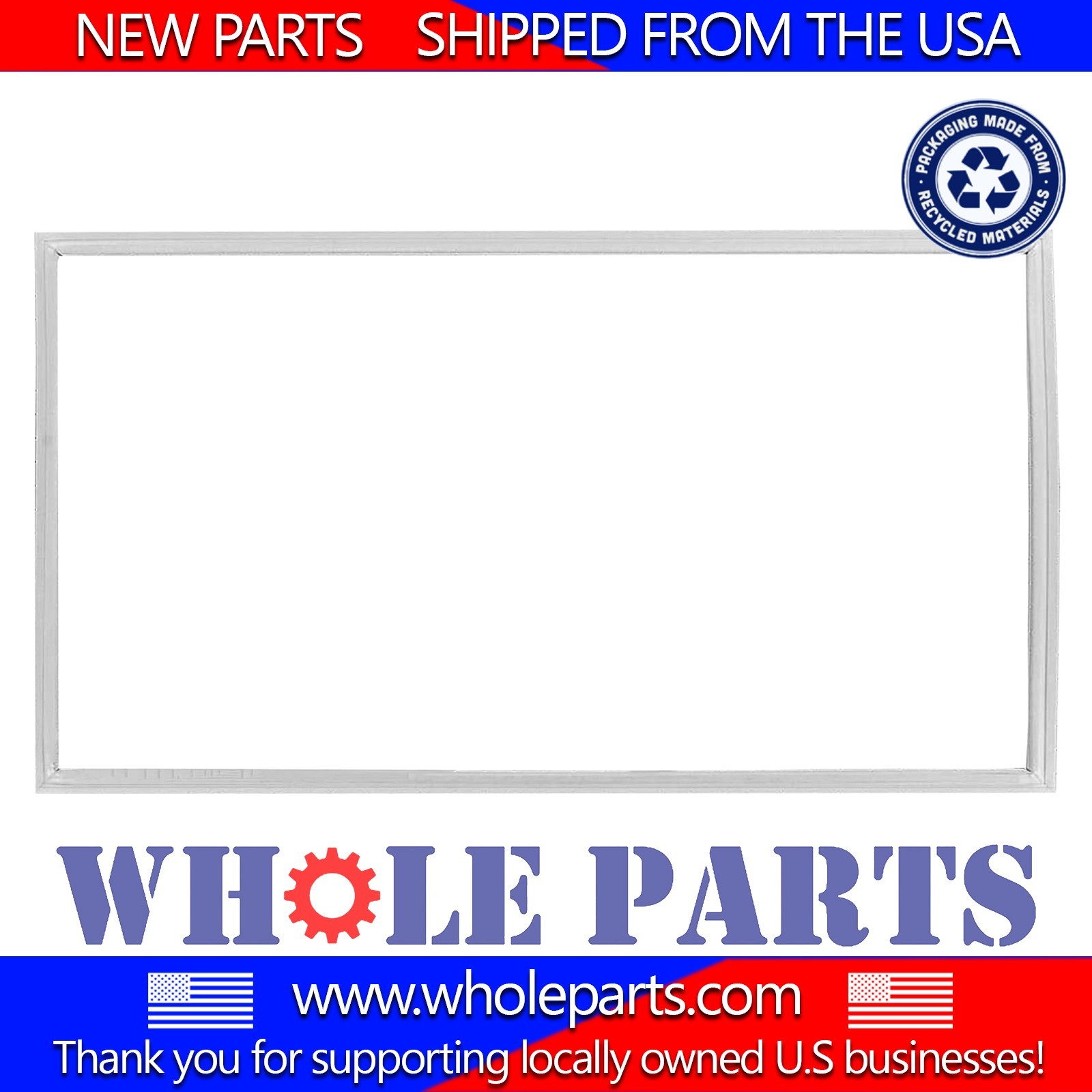 New WP4357099 Upright Freezer Door Gasket Seal (White) for Whirlpool