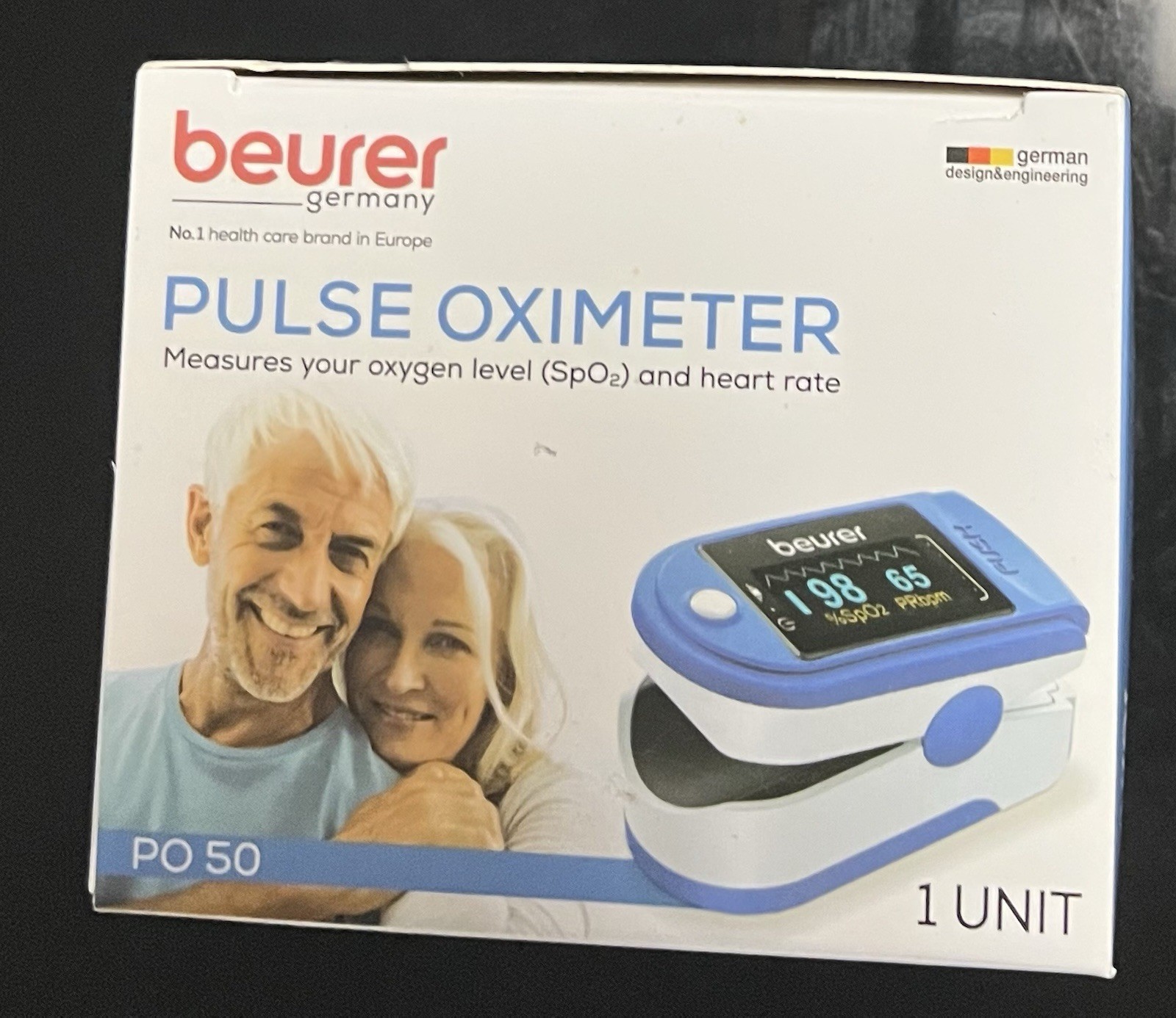 Beurer Pulse Oximeter, PO50 one size, Blood Oxygen Saturation Heart Rate Monitor