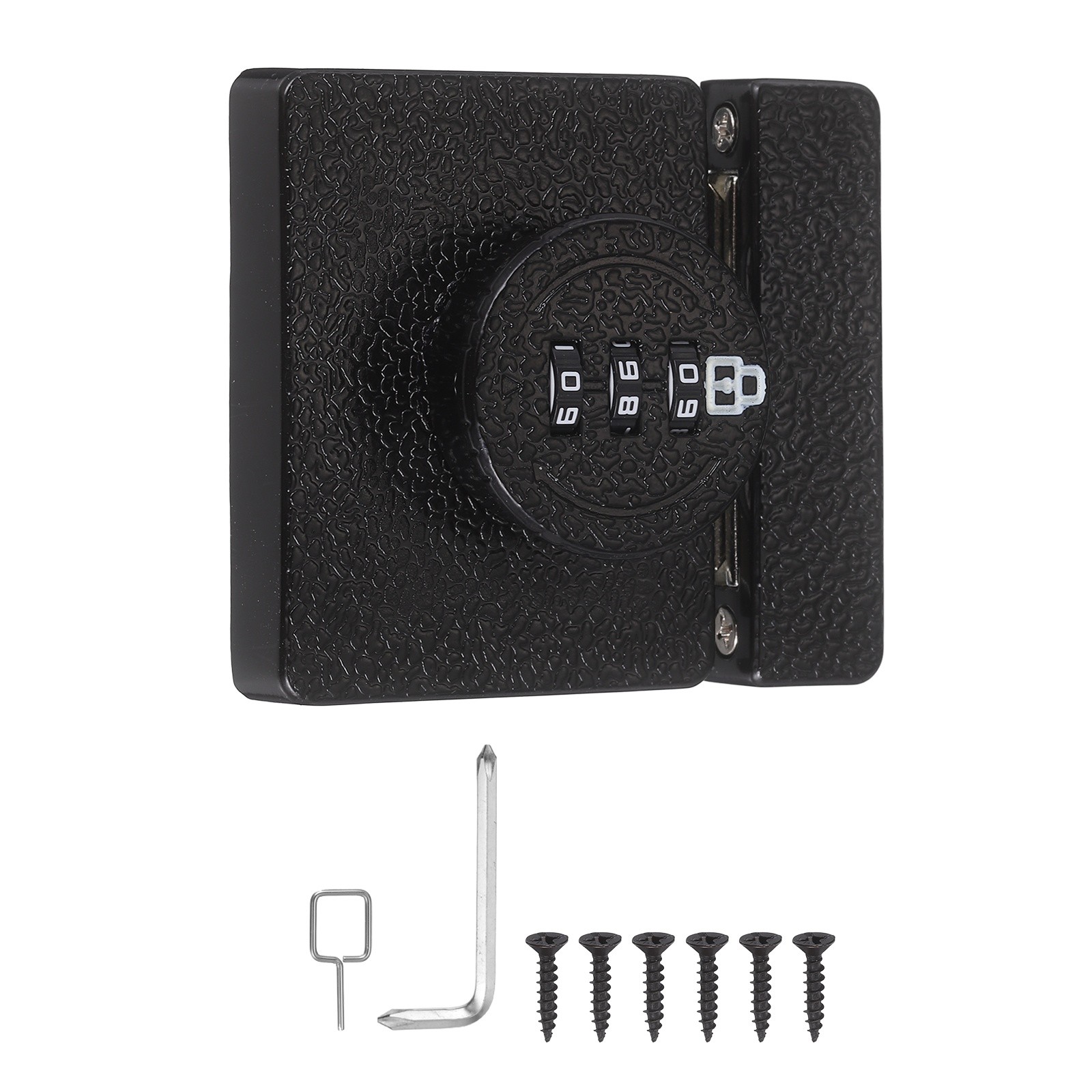Combination Cabinet Lock Keyless Password Rotary Hasp Locks Luminous Black
