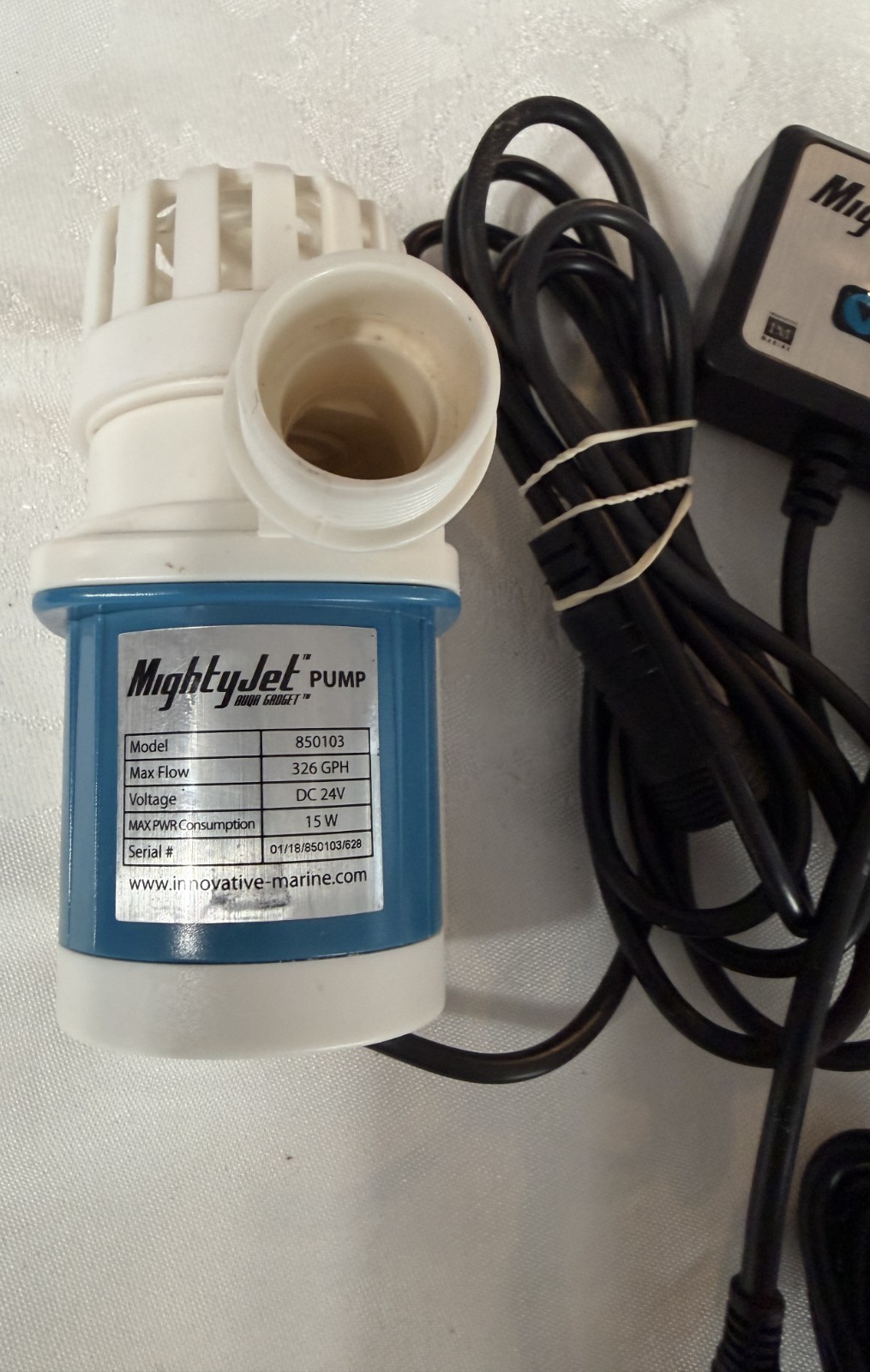 Innovative Marine MightyJet DC Return Pump 326 GPH Model No. 850103