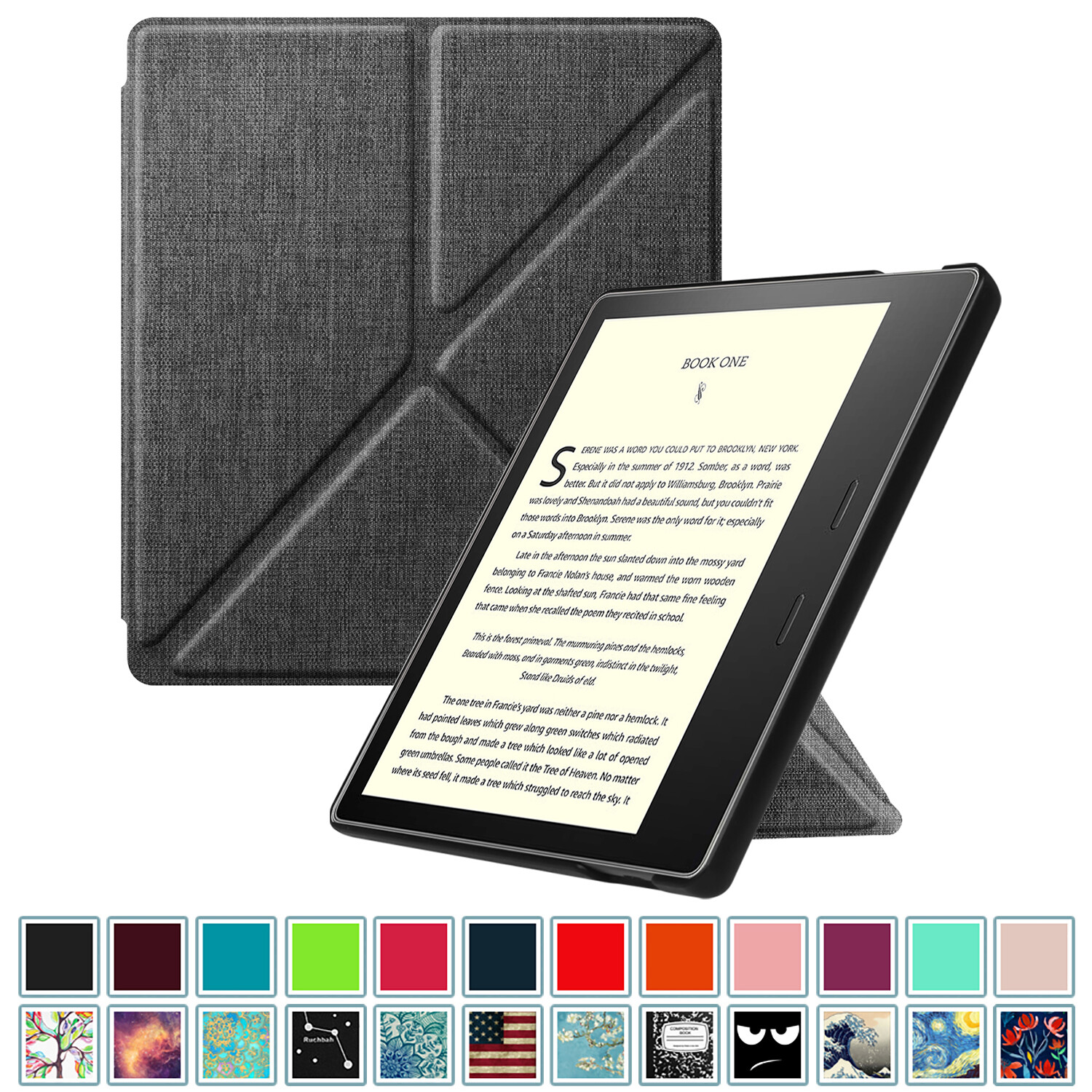 For New Kindle Oasis 10th Gen 2019 / 9th Gen 2017 Origami Case Slim Stand Cover