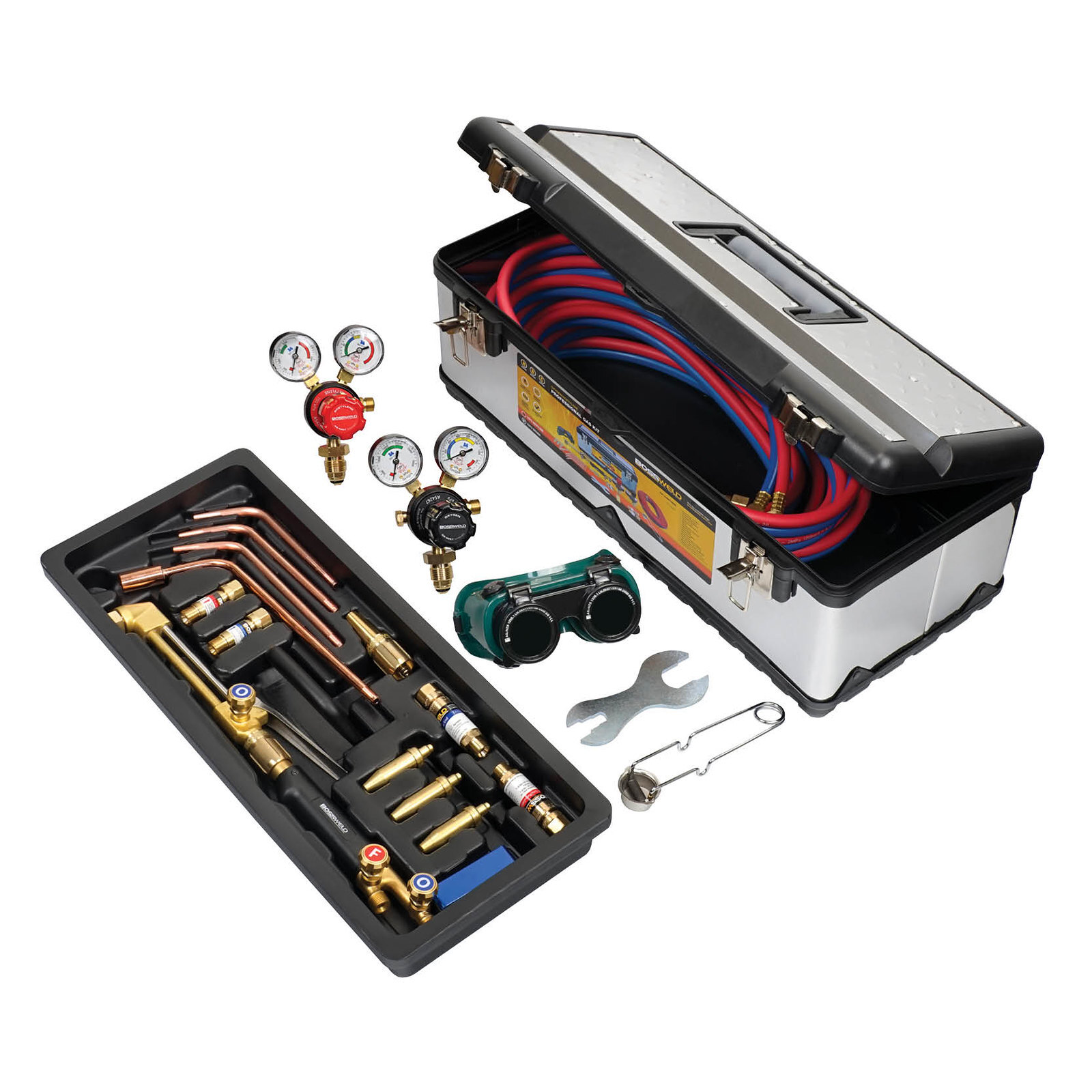 BOSSWELD Oxygen / Acetylene Cutting and Brazing Gas Kit 400900