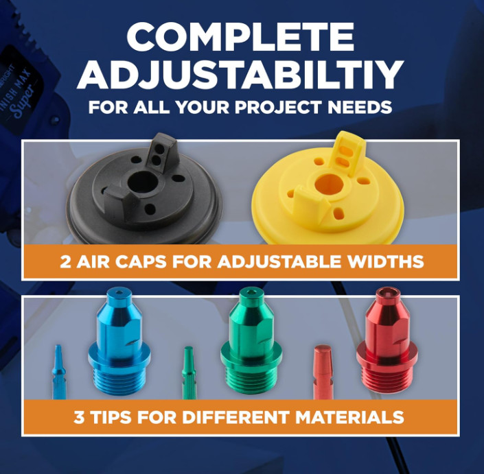 C800971.A Super Finish Max, Includes 3 Brass Spray Tips, 3 Spray Patterns, Easy