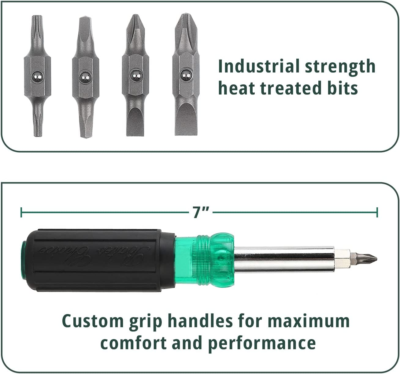 Bates- 11-in-1 Screwdriver/Nut Driver Multi-Bit Screwdriver Multi Screwdriver