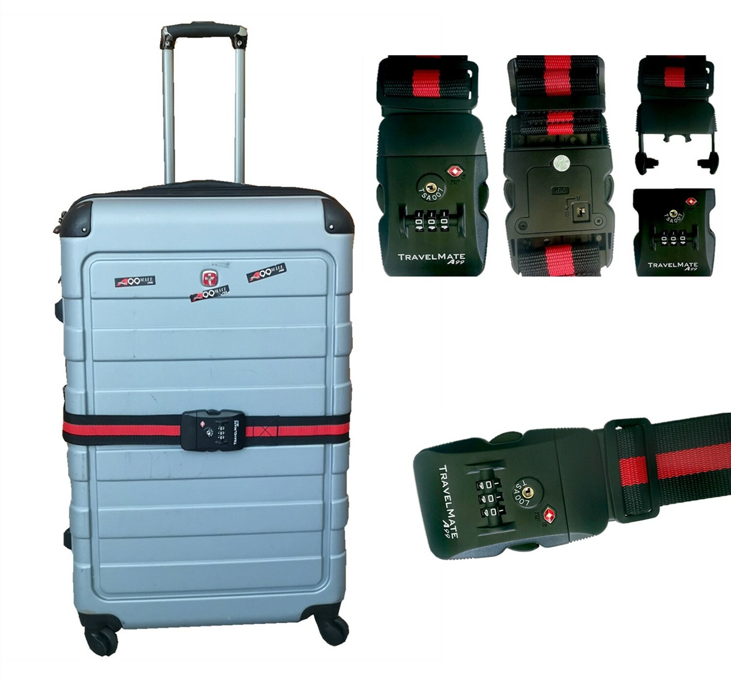 A99 TSA Adjustable Luggage Straps Suitcase Packing Belt Travel Accessories 1pc