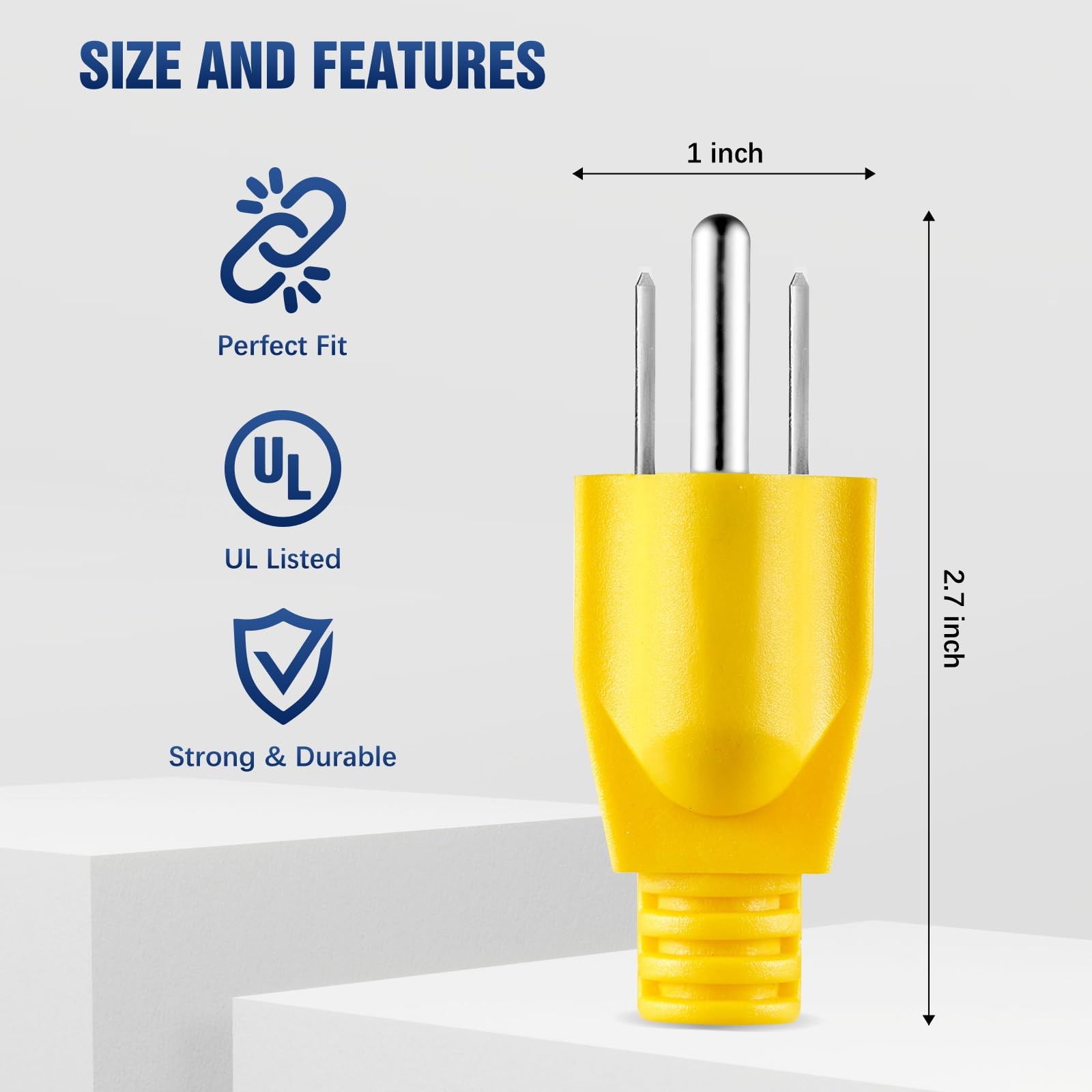 WYM world 2 Pack Neutral Ground Bonding Plug for Portable 2pack, yellow