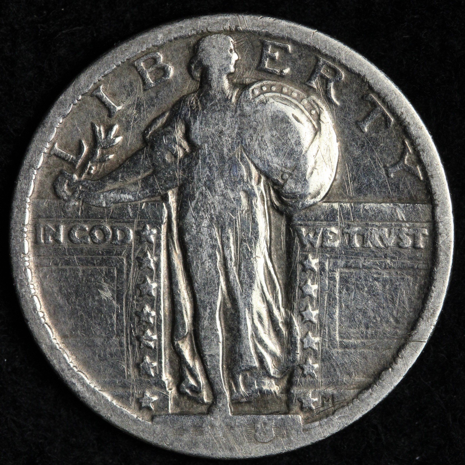 1918 Standing Liberty Silver Quarter FINE E335 SWTNP