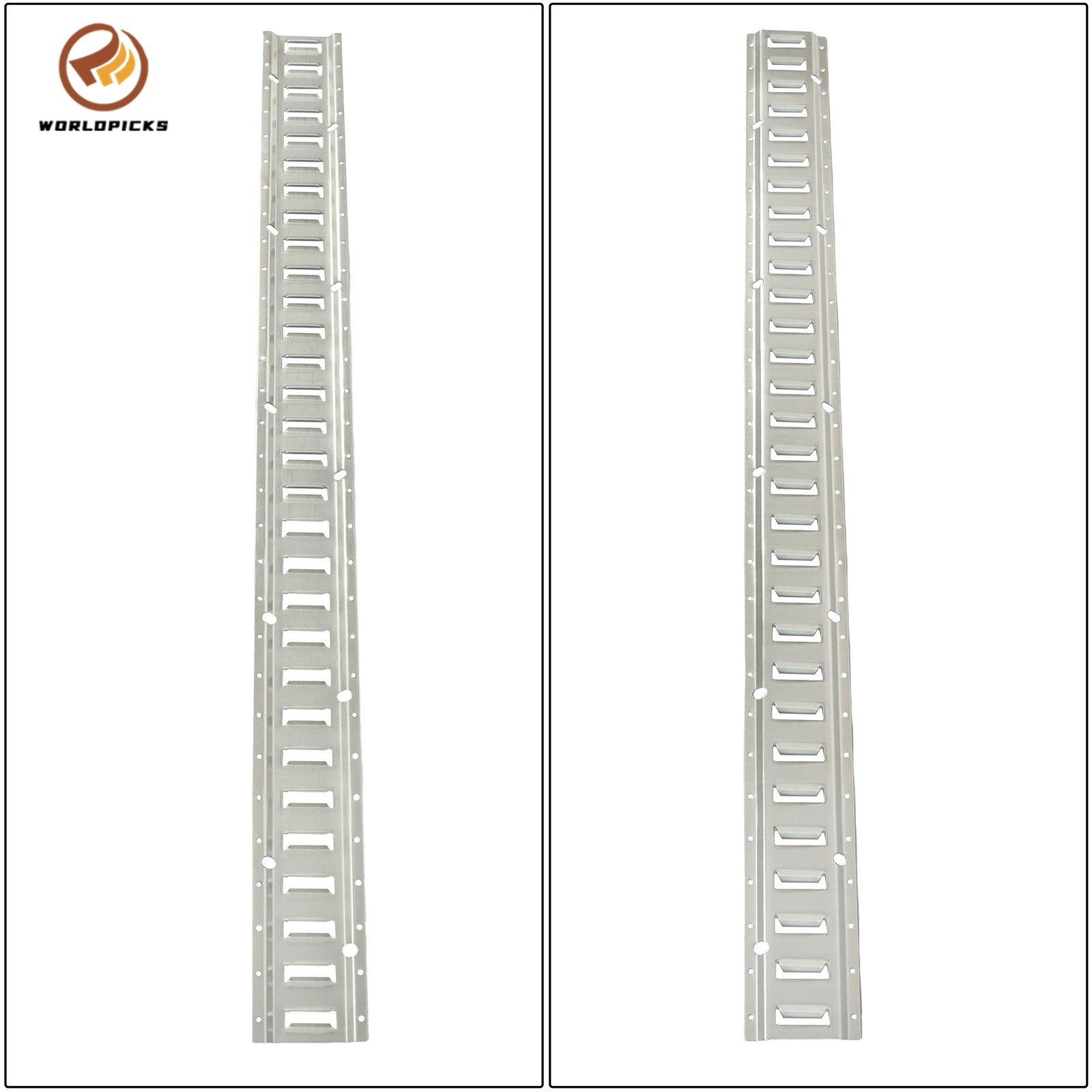 4 Piece 5' Galvanized E Track Rail Set Silver Finish Fit For Trailers Trucks