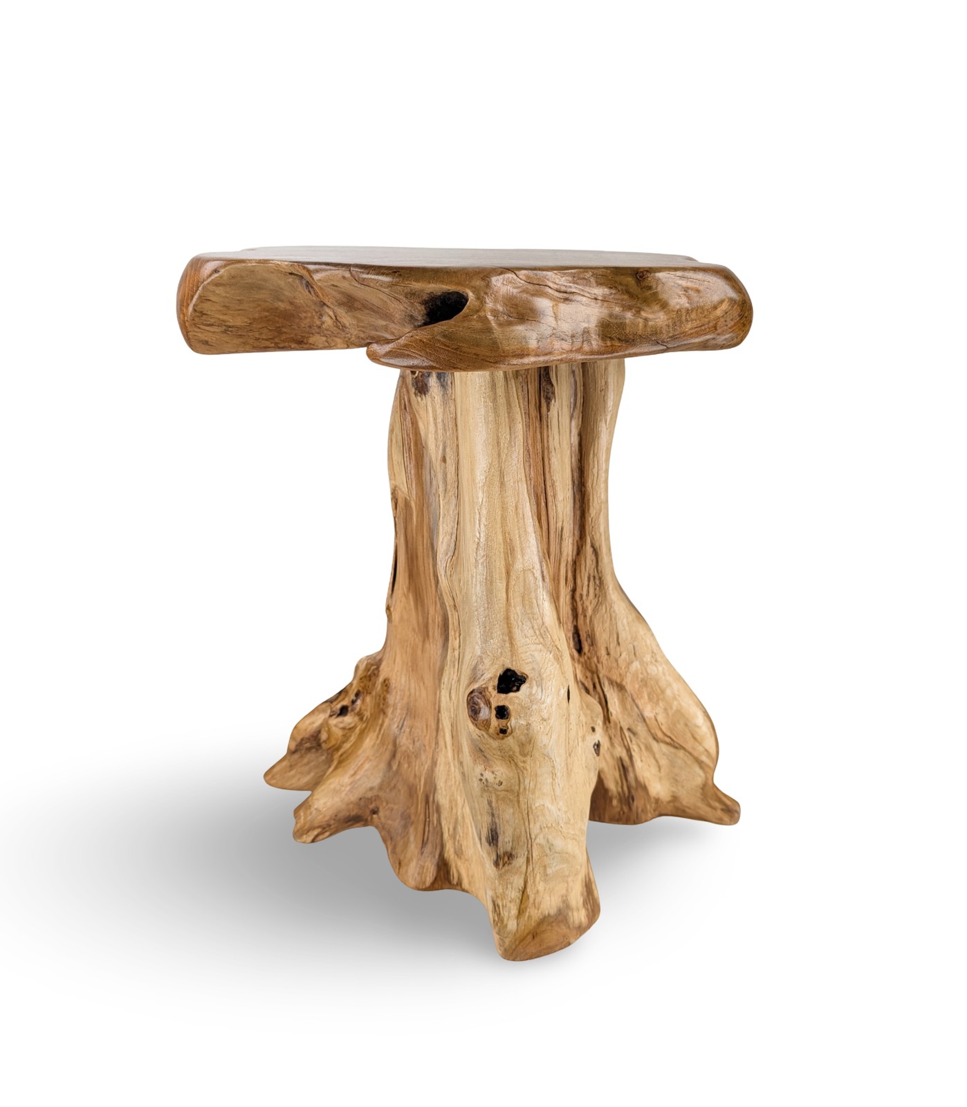 Teak End Table, Teak Side Table, Teak Accent Table, Boho Accent Stool