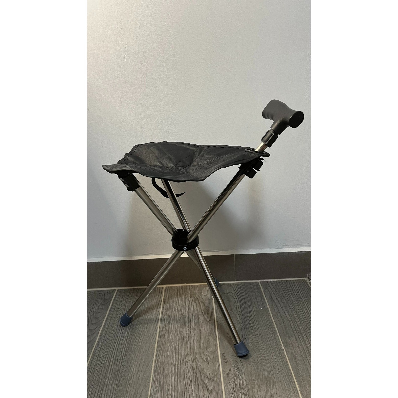 Folding Walking Cane with Seat Comfortable Handle for Elderly Telescopic US