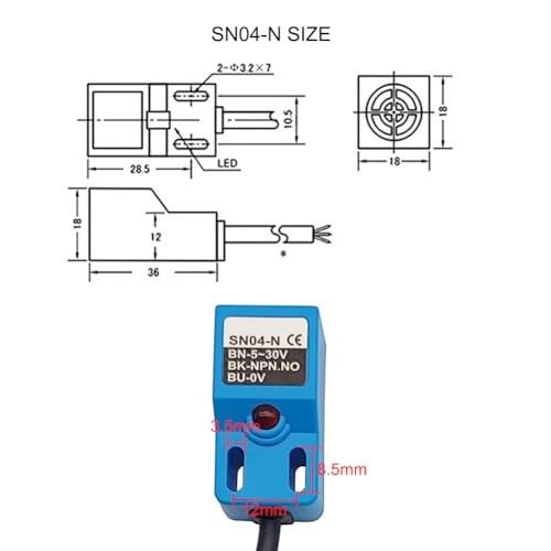 Inductive Proximity Sensor SN04-N Normally Open Detection Approach Switch NPN
